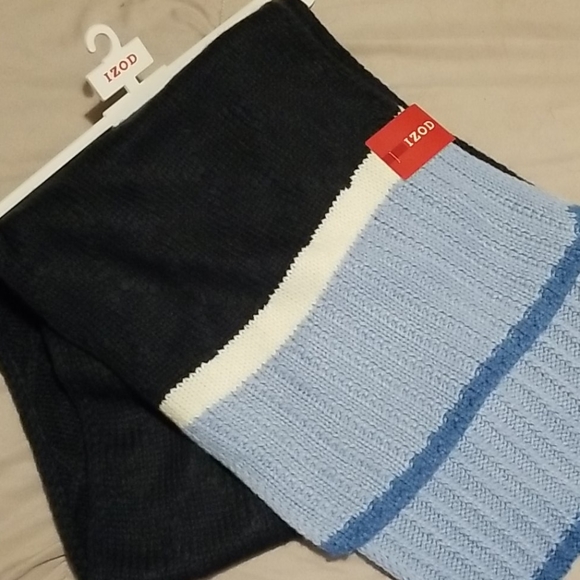 IZOD NEW NWT Knit Scarf Navy Tarheels - Picture 1 of 2